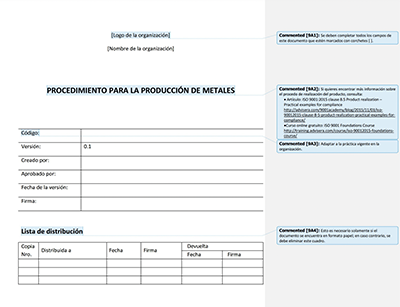 Procedimiento para la producción de metales - 9001Academy