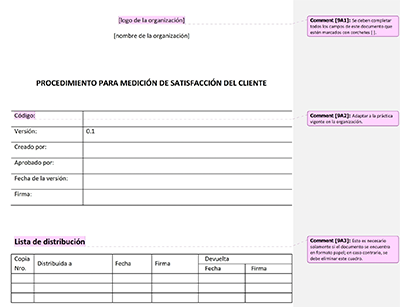 Procedimiento para medición de satisfacción del cliente - 9001Academy