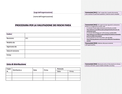 Procedura per la Valutazione dei Rischi FMEA - 9001Academy