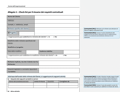 Checklist per il Riesame dei Requisiti Contrattuali - 9001Academy