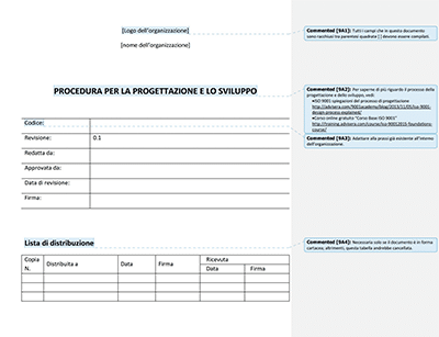 Procedura per la Progettazione e lo Sviluppo - 9001Academy