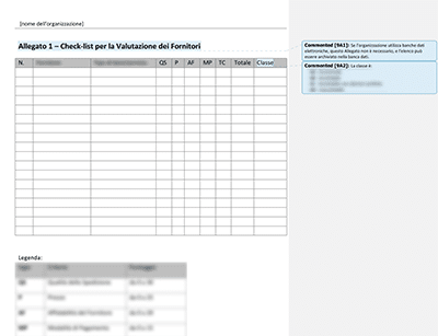 Checklist per la Valutazione dei Fornitori - 9001Academy