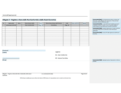 Registro e Stato delle Non Conformità e delle Azioni Correttive - 9001Academy