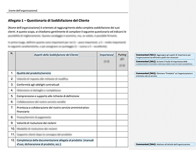 Questionario di Soddisfazione del Cliente - 9001Academy