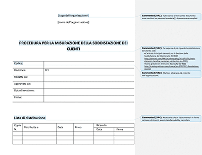 Procedura per la Misurazione della Soddisfazione dei Clienti - 9001Academy