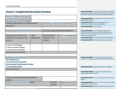 Enregistrement des actions correctives - 9001Academy