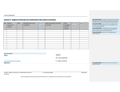 Registre et état des non-conformités et des actions correctives - 9001Academy