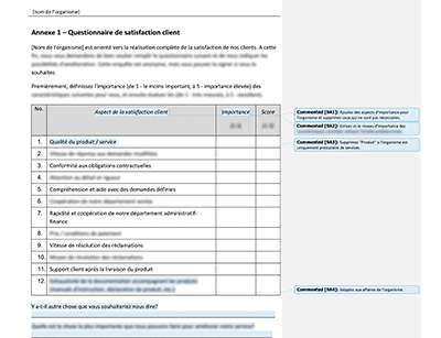 Questionnaire de satisfaction client - 9001Academy