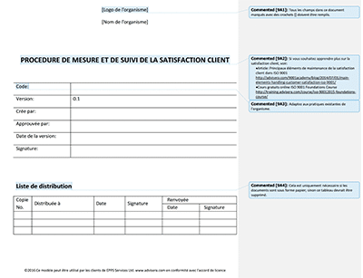 Procédure de mesure et de suivi de la satisfaction client - 9001Academy