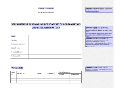 Verfahren zur Bestimmung des Kontexts der Organisation und interessierter Parteien - 14001Academy