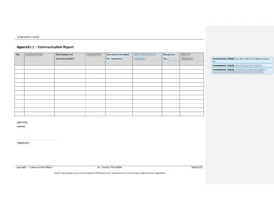 Communication Report - 14001Academy