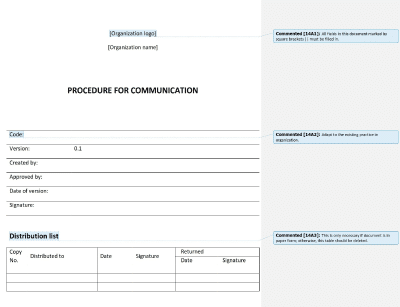 Procedure for Communication - 14001Academy