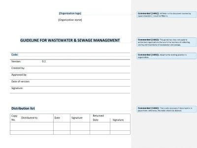 Guideline for Wastewater & Sewage Management - 14001Academy