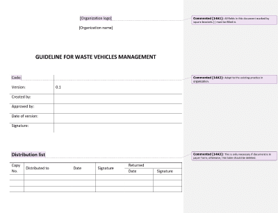 Guideline for Waste Vehicles Management - 14001Academy