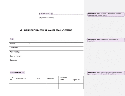 Guideline for Medical Waste Management - 14001Academy