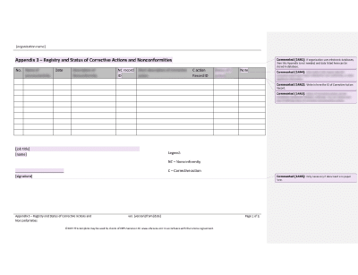 Registry and Status of Corrective Actions and Nonconformities - 14001Academy