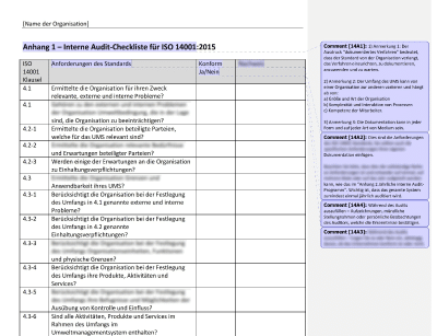 Interne Audit-Checkliste - 14001Academy