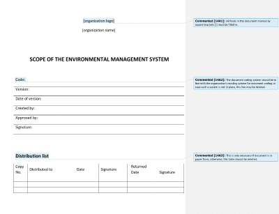 Scope of the Environmental Management System - 14001Academy