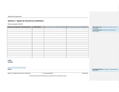Registro de evaluación de cumplimiento - 14001Academy