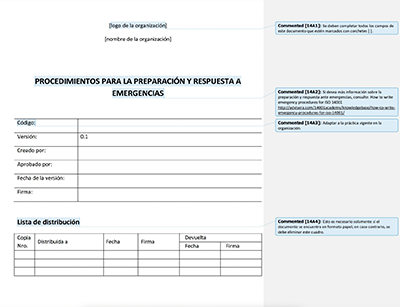 Procedimientos para la preparación y respuesta a emergencias - 14001Academy