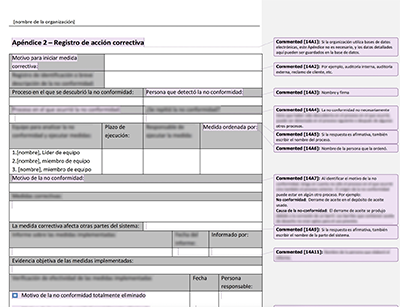 Registro de acción correctiva - 14001Academy