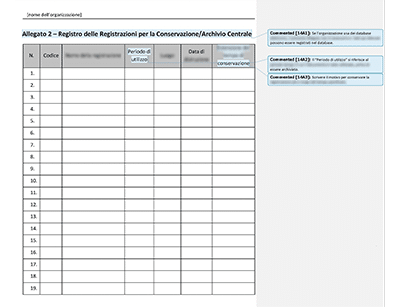Registro delle Registrazioni per la Conservazione / Archivio Centrale - 14001Academy