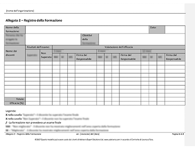 Registro della Formazione - 14001Academy