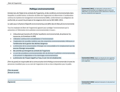 Politique environnementale - 14001Academy