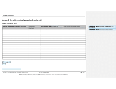 Enregistrement de l'évaluation de conformité - 14001Academy