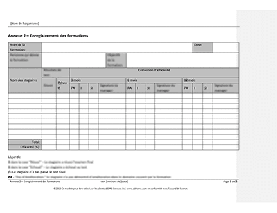 Enregistrement des formations - 14001Academy