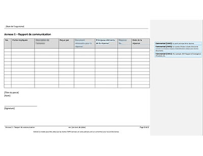 Rapport de communication - 14001Academy