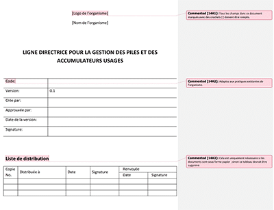 Ligne directrice pour la gestion des piles et des accumulateurs usagés - 14001Academy