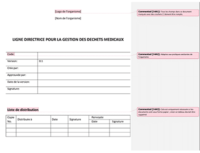 Ligne directrice pour la gestion des déchets médicaux - 14001Academy