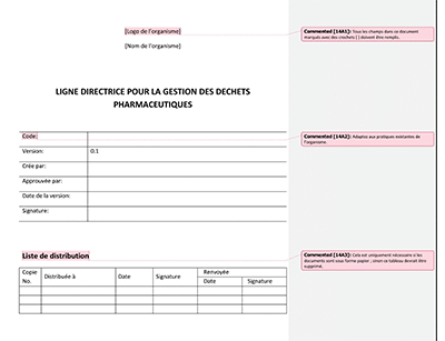 Ligne directrice pour la gestion des déchets pharmaceutiques - 14001Academy