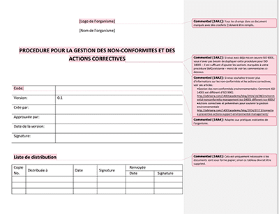 Procédure pour la gestion des non-conformités et des actions correctives - 14001Academy