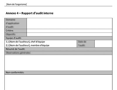 Rapport d'audit interne - 14001Academy