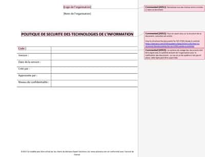 Politique de securite des technolgies de l'information - 27001Academy