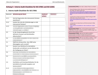 Interne Audit-Checkliste - 27001Academy