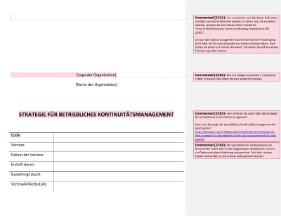 Strategie für betriebliches Kontinuitätsmanagement - 27001Academy