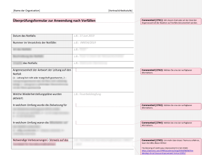 Überprüfungsformular zur Anwendung nach Vorfällen - 27001Academy