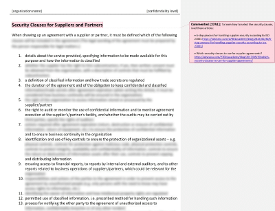 Security Clauses for Suppliers and Partners - 27001Academy