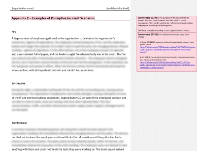 Examples of Disruptive Incident Scenarios - 27001Academy