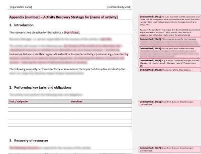 Activity Recovery Strategy - 27001Academy