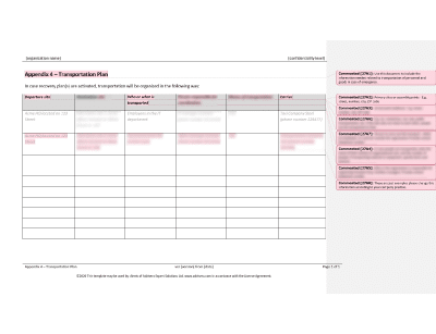 Transportation Plan - 27001Academy