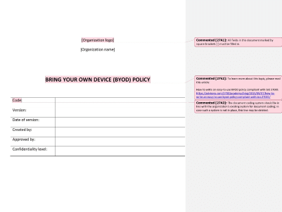 Bring Your Own Device (BYOD) Policy - 27001Academy