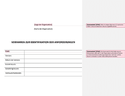 Verfahren zur Identifikation der Anforderungen - 27001Academy