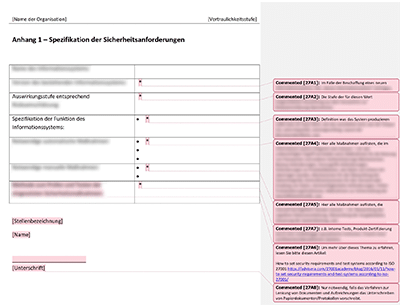 Spezifikation der Sicherheitsanforderungen - 27001Academy