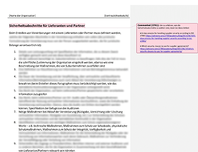 Sicherheitsabschnitte für Lieferanten und Partner - 27001Academy