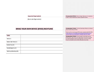 Bring Your Own Device (BYOD) Richtlinie - 27001Academy