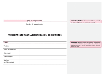 Procedimiento para la identificación de requisitos - 27001Academy